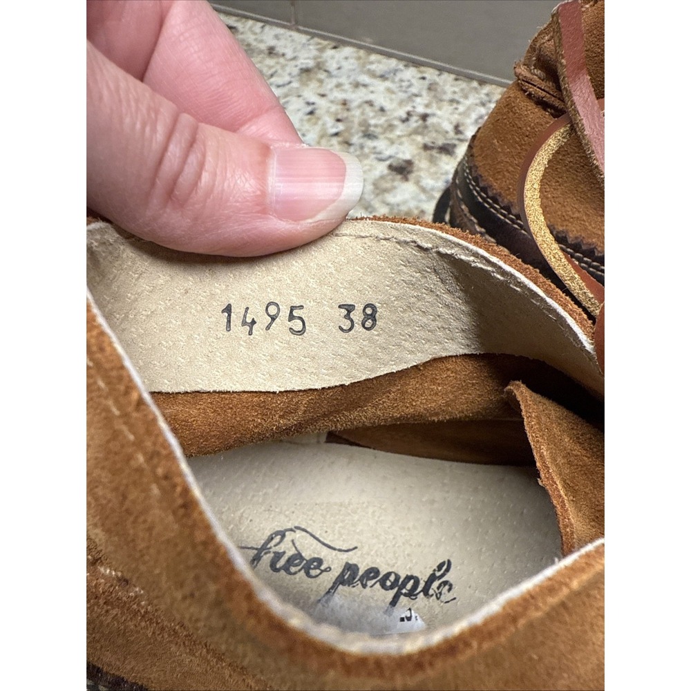 Free People Mod Mocc Shoe Boots Women Size 7.5 Eu 38 Msrp: $198 Suede - Picture 10 of 11